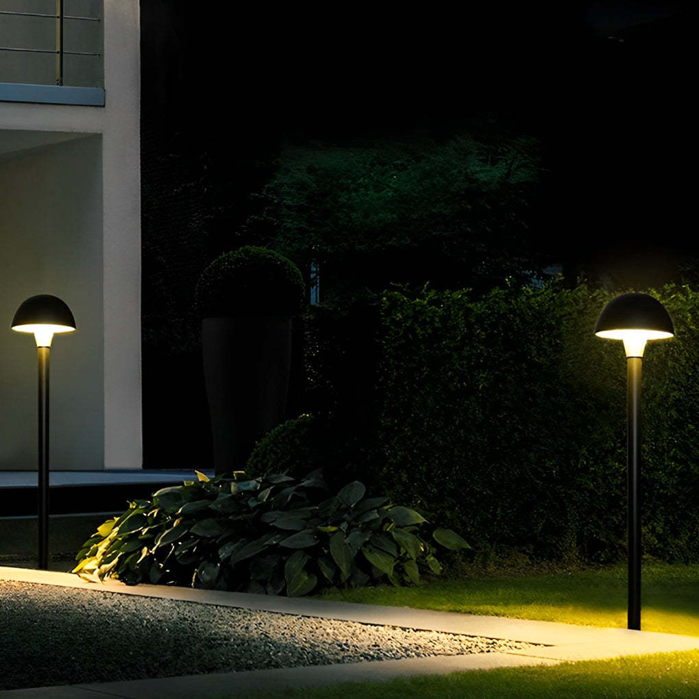 Creative Mushroom Shape Outdoor Waterproof LED Black Modern Lawn Lamp-Lighom