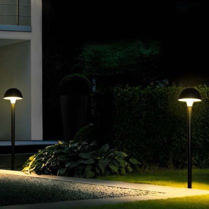 Creative Mushroom Shape Outdoor Waterproof LED Black Modern Lawn Lamp-Lighom