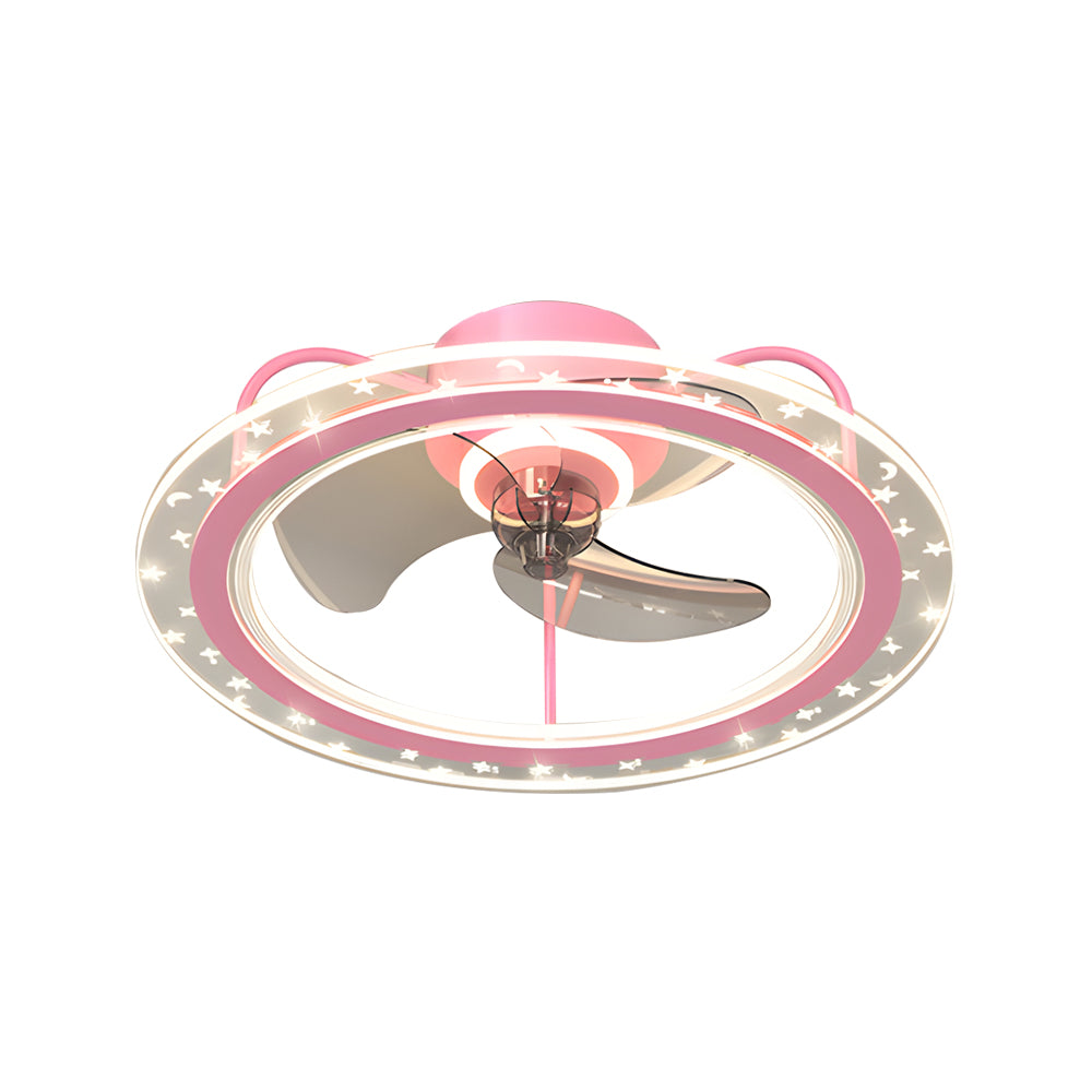 Round Star Decor 3-Step Modern Bladeless Fan