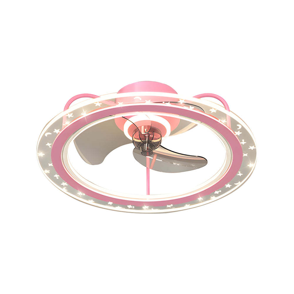 Round Star Decor 3-Step Modern Bladeless Fan