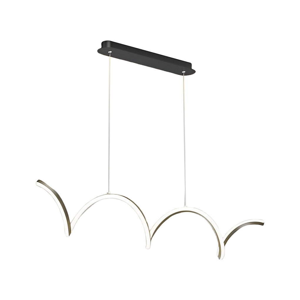 Wave Minimalist Stepless Dimming LED Modern Chandelier