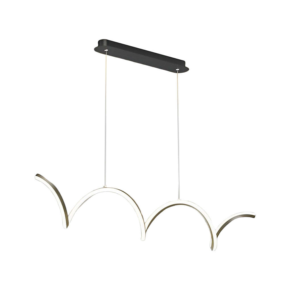 Wave Minimalist Stepless Dimming LED Modern Chandelier