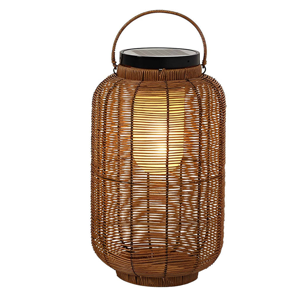Lighom portable lantern rattan metal wood outdoor lanterns & lamps for garden