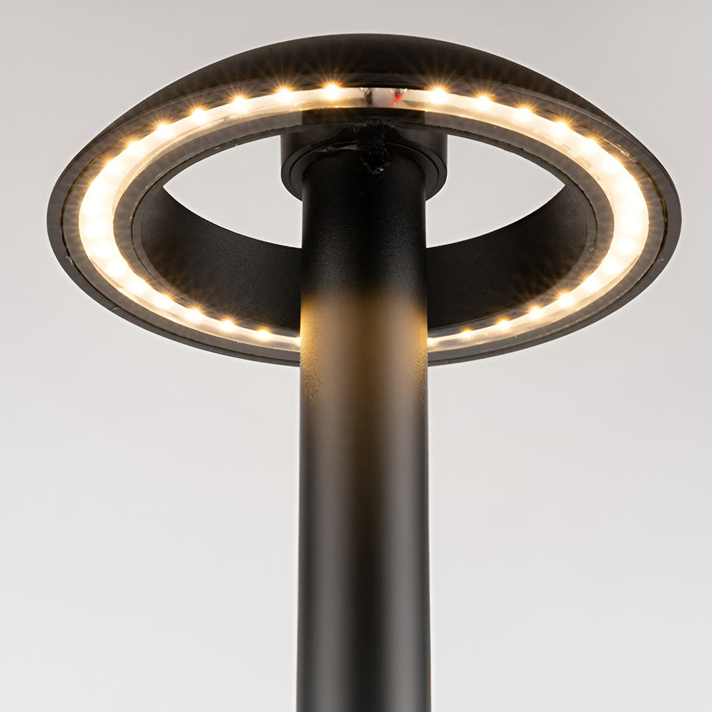 Mushroom Shaped LED Waterproof Black Modern Outdoor Lawn Light Path Lights-Lighom