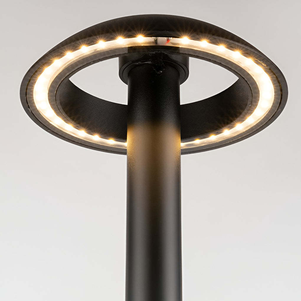 Mushroom Shaped LED Waterproof Black Modern Outdoor Lawn Light Path Lights-Lighom