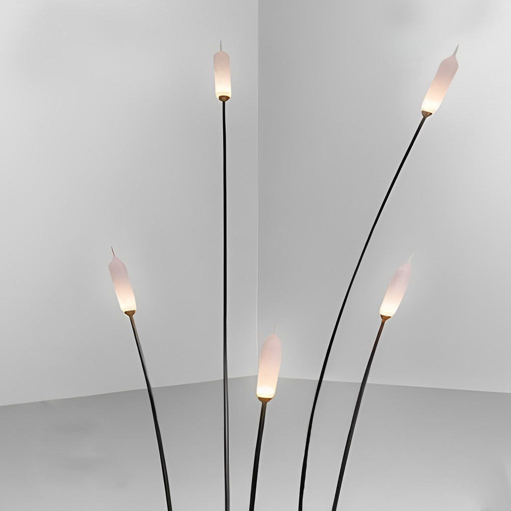 Minimalist Reed Decor LED Waterproof Black Modern Outdoor Lawn Lights-Lighom