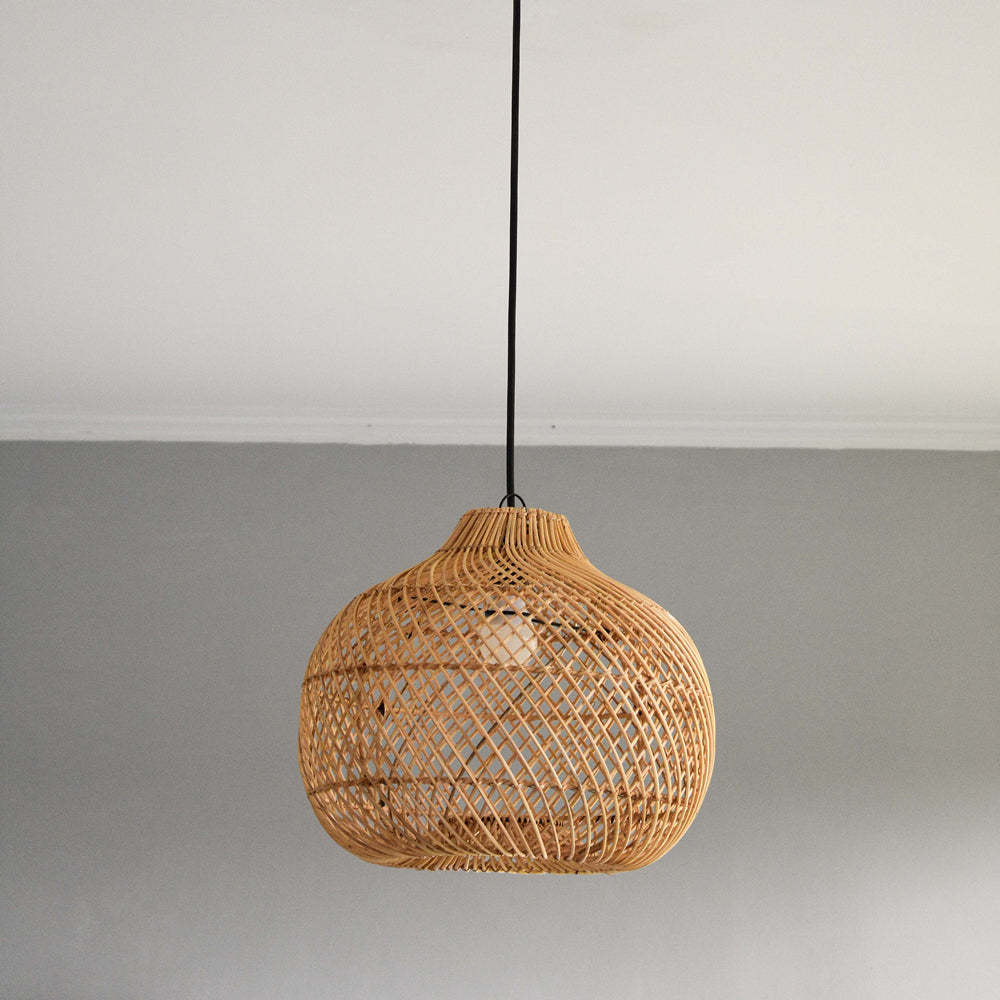 Handmade Wicker Basket Rattan Pendant Light