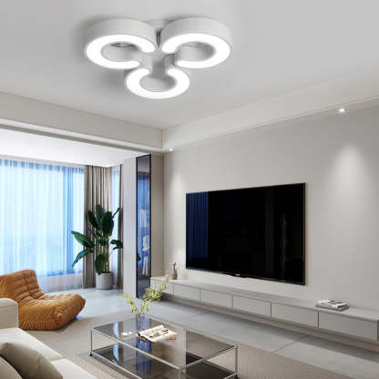 Flower Shaped Dimmable LED Modern Ceiling Lights Flush Mount Lighting-Lighom