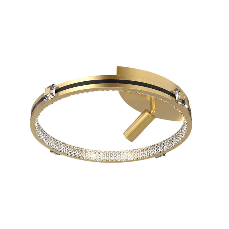 Ring 3-Step Dimming Crystal Modern Ceiling Light