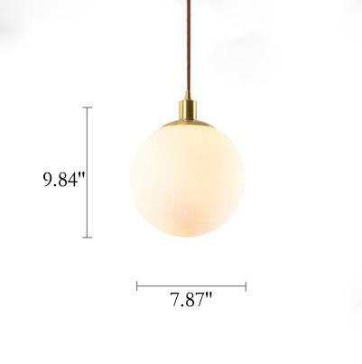 Nordic Minimalist Milky Glass Ball Pendant Light — 110V-120V For US/CA