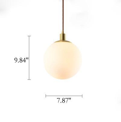 Nordic Minimalist Milky Glass Ball Pendant Light — 110V-120V For US/CA