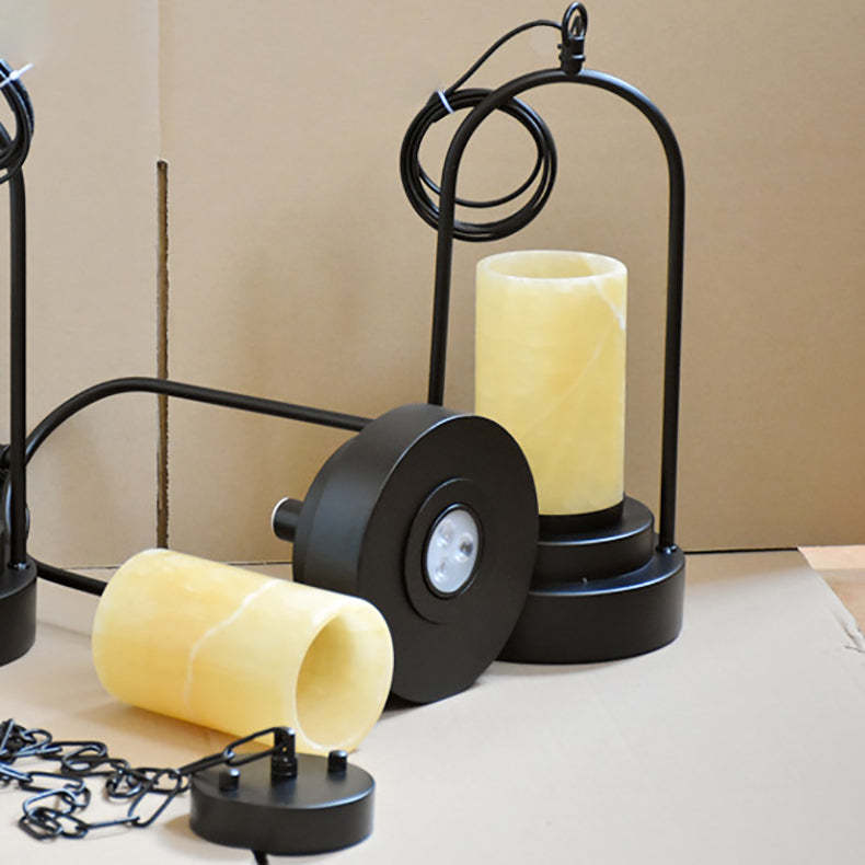 Vintage Industrial Candle Hemp Wire LED Pendant Light