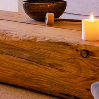 Japanese Long Wood End Table