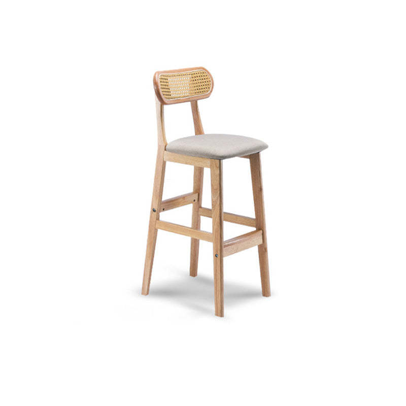 Minimalist PU Leather Open-Back Counter Stool