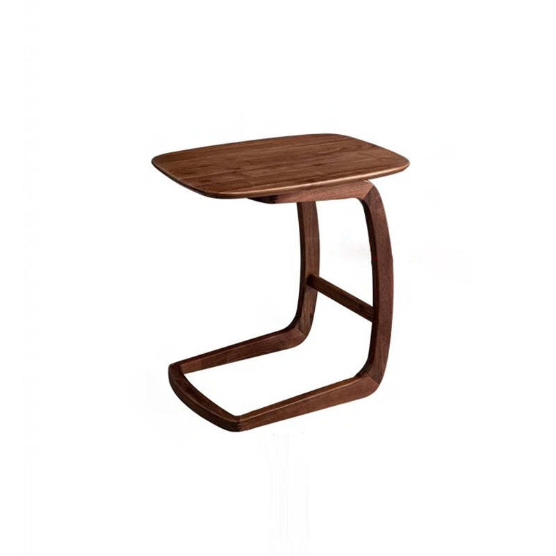 Nordic C-Shape Walnut Ash Wood End Table