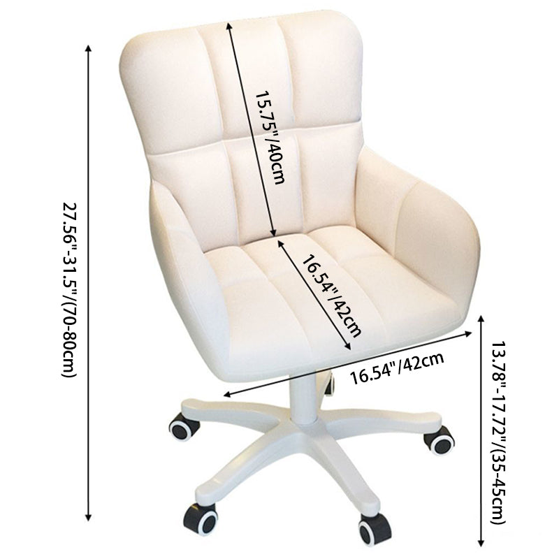 Minimalist Lattice Velvet Steel Desk Chair