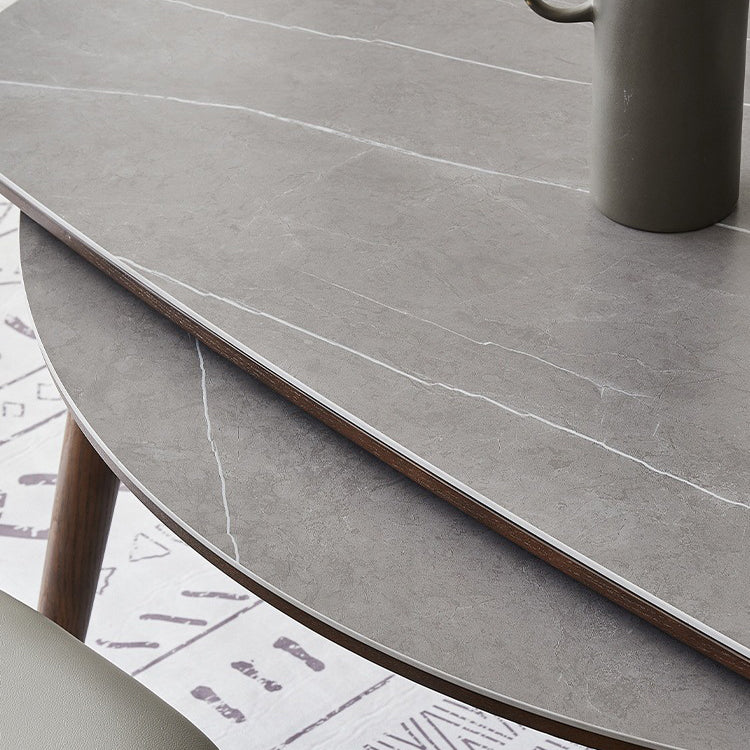 Minimalist Slate Wood Foldable Dining Table