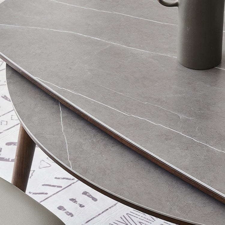 Minimalist Slate Wood Foldable Dining Table