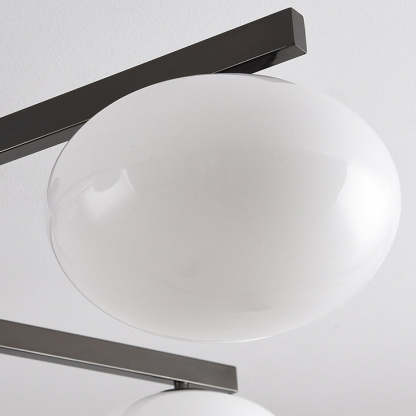 Nordic Glass Iron Ball 3/4/5-Light Semi-Flush Ceiling Light