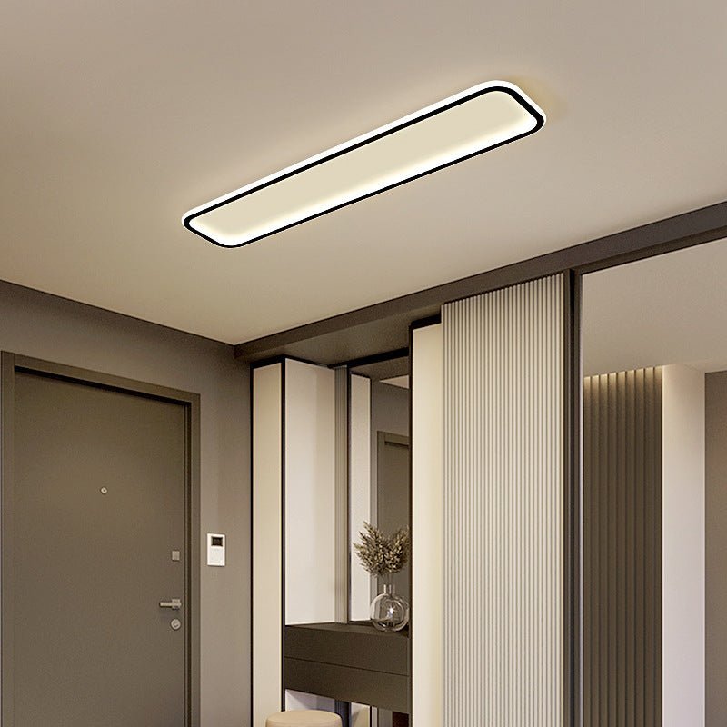 20"/30" Simple Modern Rectangular Black Flush Mount Light