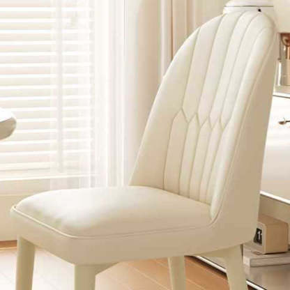 Modern Microfiber Leather Steel Dining Chair — Pink
