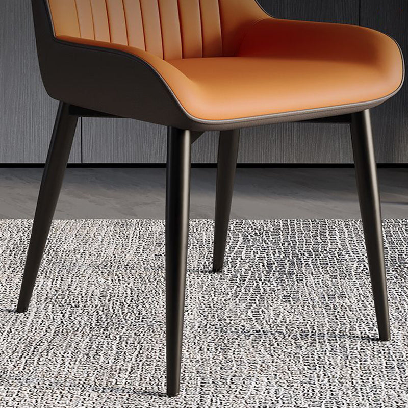 Minimalist Steel Leather Dining Chair