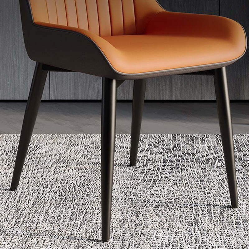 Minimalist Steel Leather Dining Chair