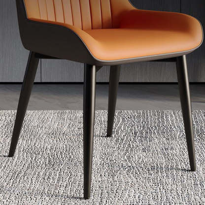 Minimalist Steel Leather Dining Chair