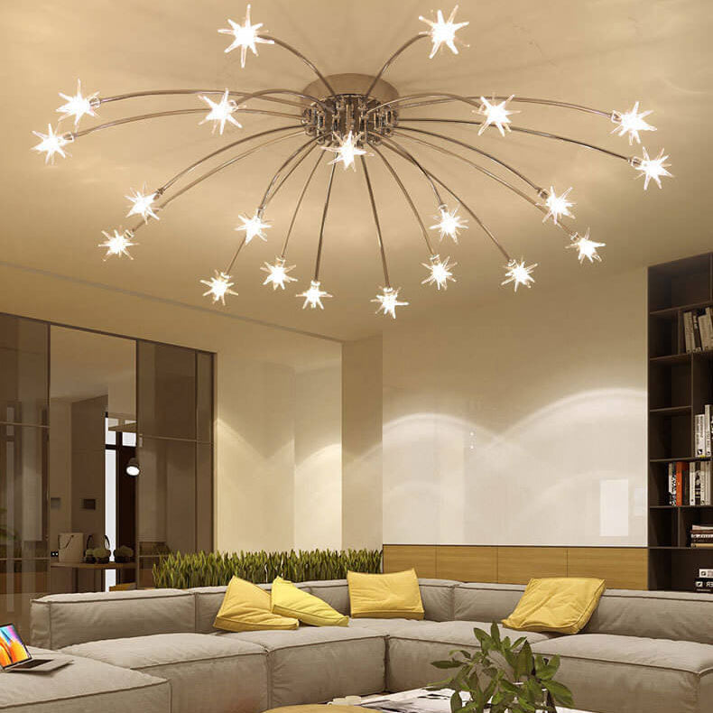 Full Of Stars Iron Flush Ceiling Light