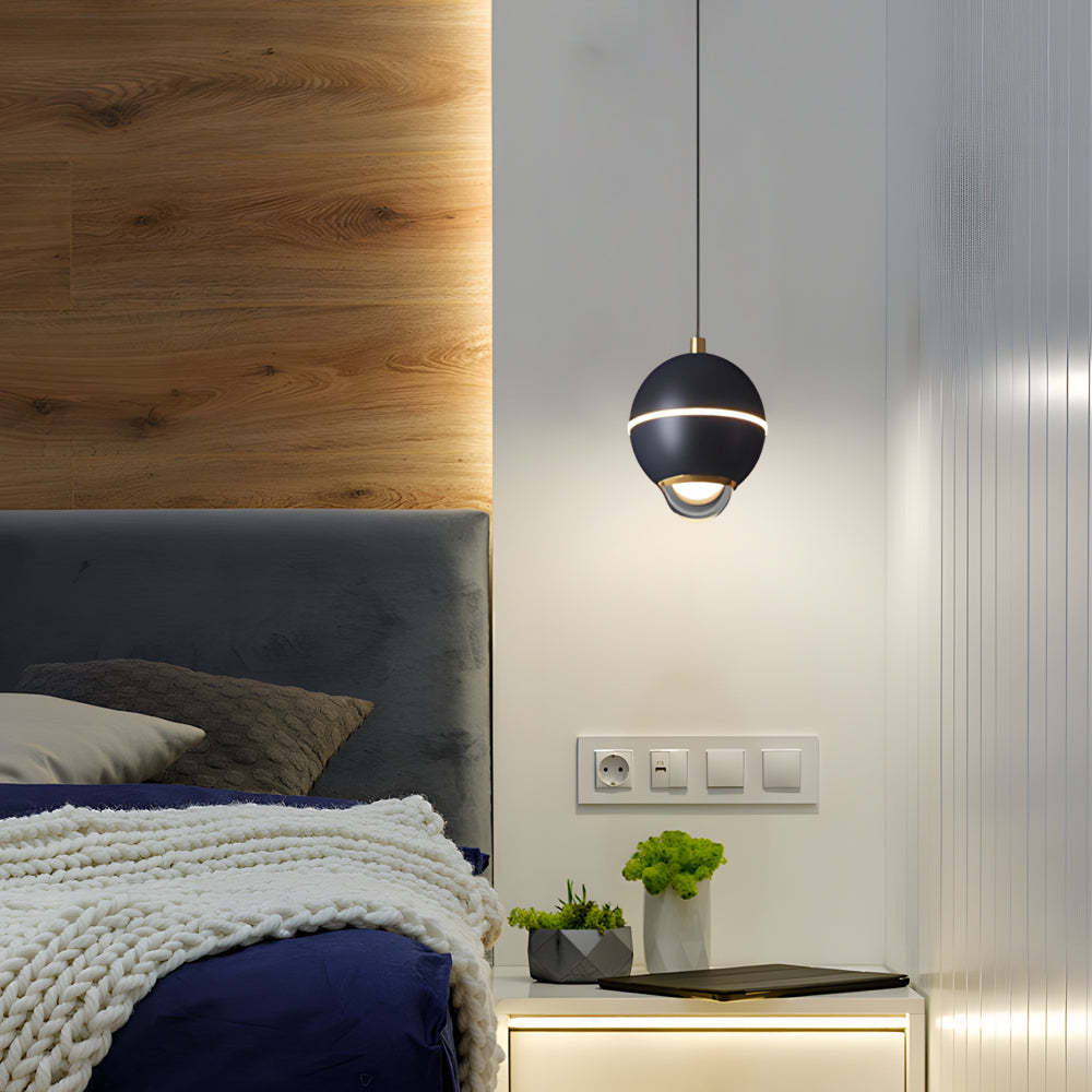 Small Metal Ball Modern Pendant with Spotlights