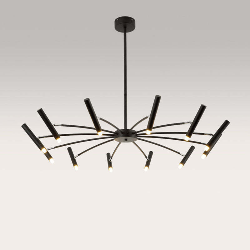 Scandinavian Radioactive Iron Aluminum Chandelier