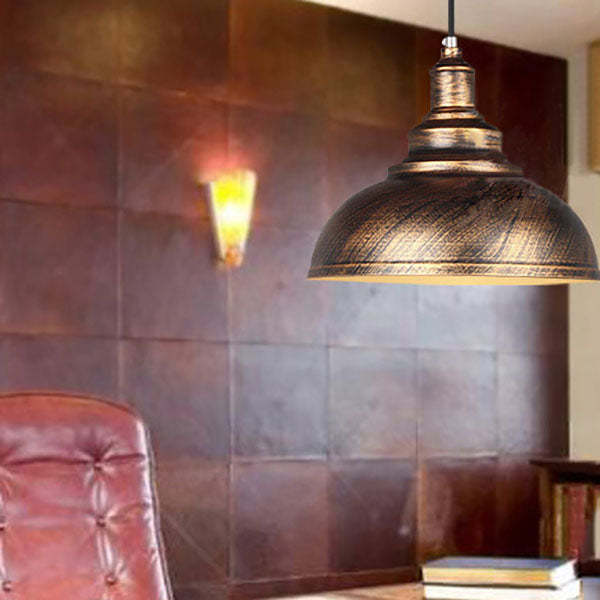 Industrial Dome Pot Lid Iron Pendant