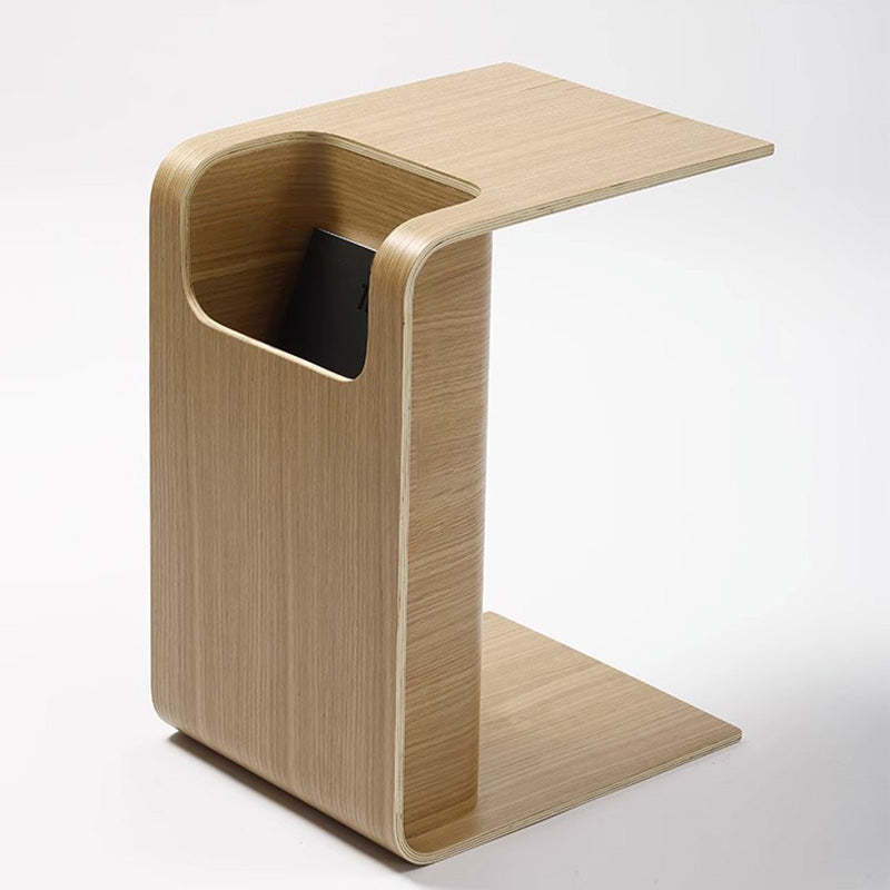 Minimalist Wood Storage End Table