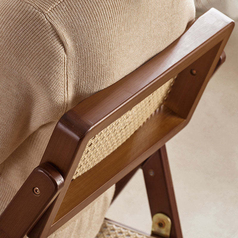 Minimalist Foldable Rattan Wood Dining Chair
