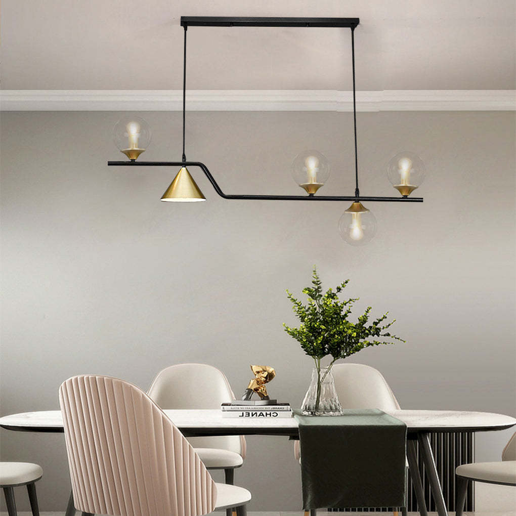 Strip Cone Glass Bubble LED Nordic Chandelier