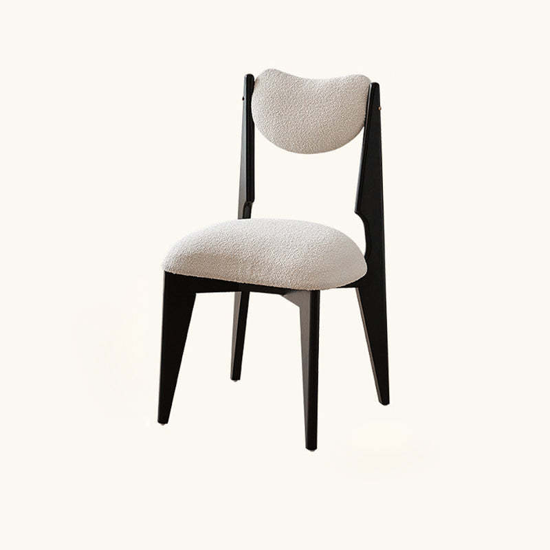 Minimalist Wood Velvet Dining Chair
