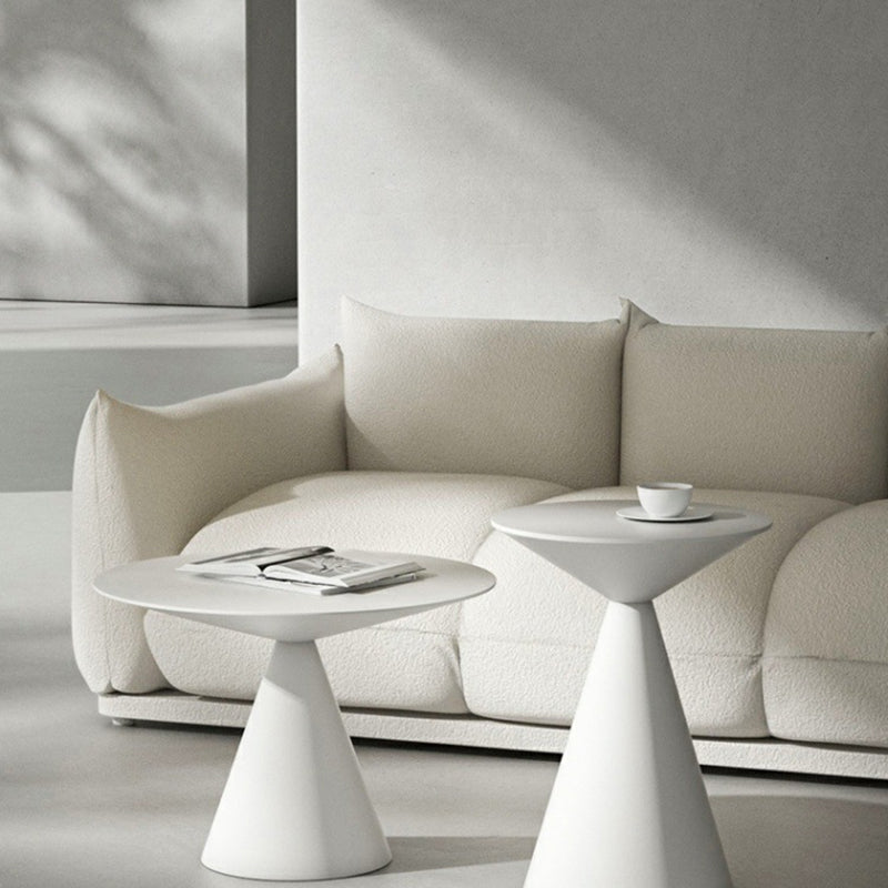 Minimalist Cone Aluminum End Table — Black