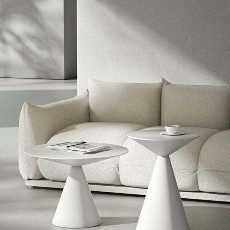 Minimalist Cone Aluminum End Table — Black
