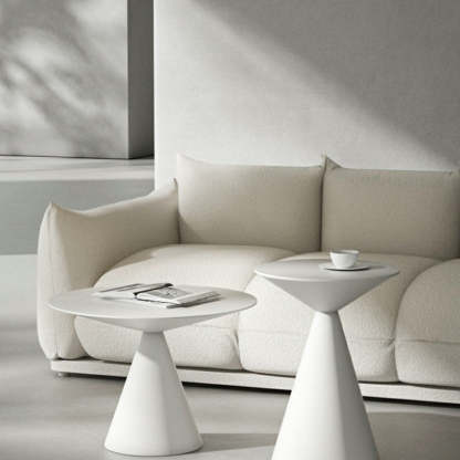 Minimalist Cone Aluminum End Table — Black