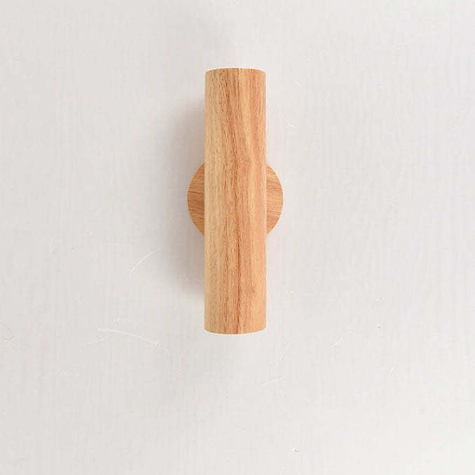 Modern Warm Solid Wood Double Head LED Sconce