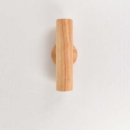 Modern Warm Solid Wood Double Head LED Sconce