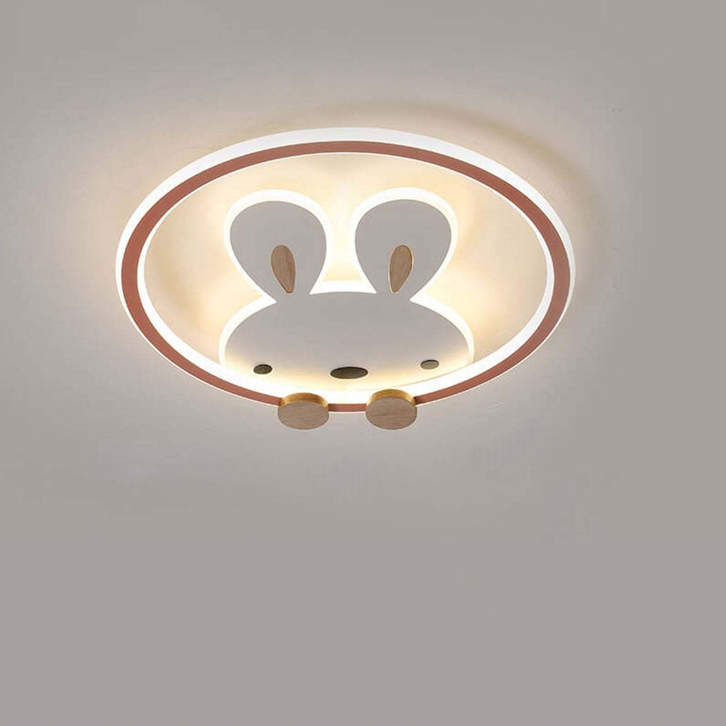 Modern Cartoon Rabbit LED Flush Mount Light