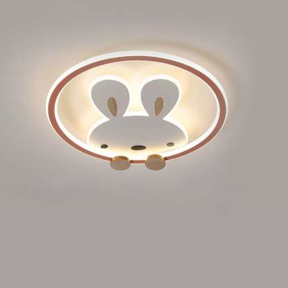 Modern Cartoon Rabbit LED Flush Mount Light