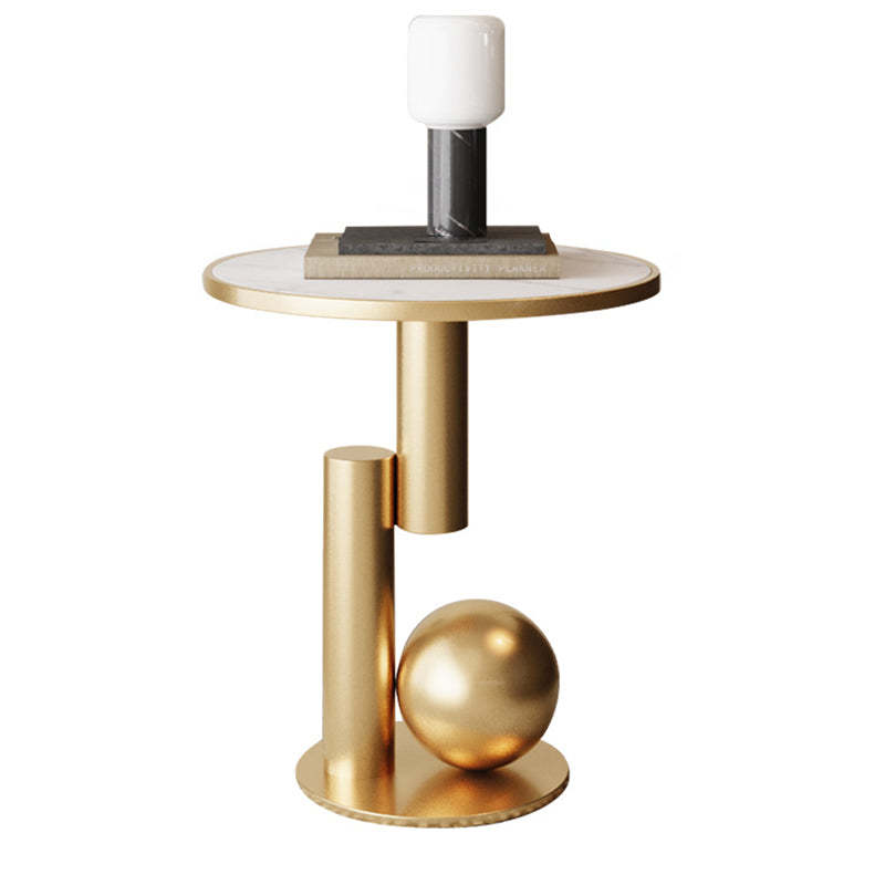 Scandinavian Cylinder Sintered Stone Side Table