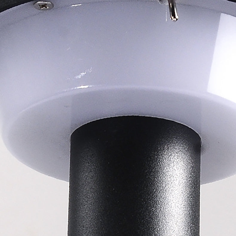 Modern Solar Round Aluminum Acrylic Outdoor Light