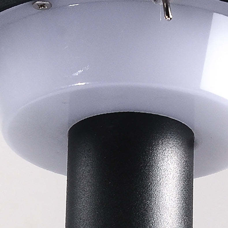 Modern Solar Round Aluminum Acrylic Outdoor Light