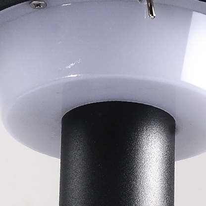 Modern Solar Round Aluminum Acrylic Outdoor Light