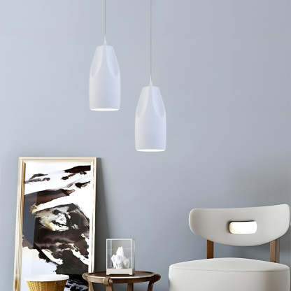 Pleat Box LED Black White Aluminum Pendant Light