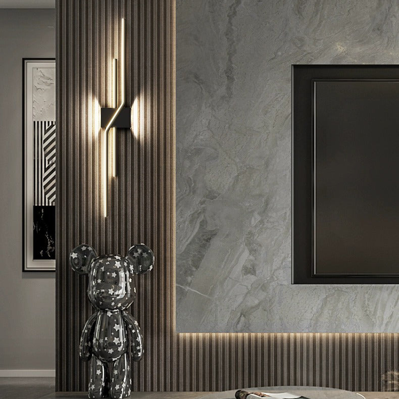 Minimalist Aluminum Geometric Straight Line LED Sconce