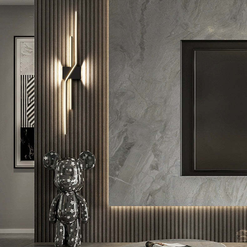 Minimalist Aluminum Geometric Straight Line LED Sconce